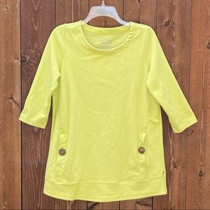 Neon Buddha athleisure tunic; sweet color